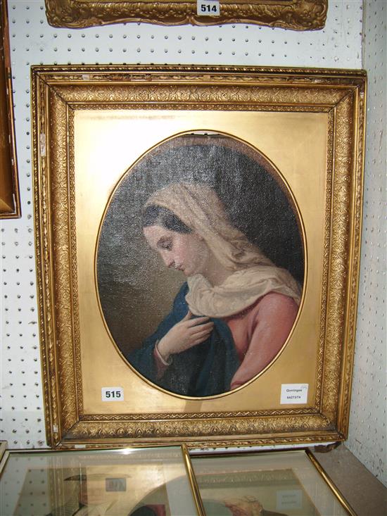 Oil painting of Madonna